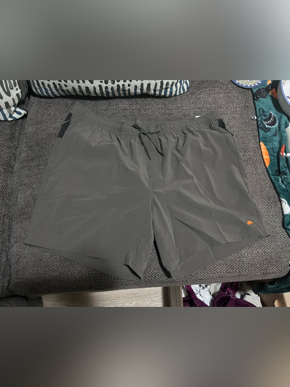Ozark Trail Men's Charcoal Drawstring Swim Trunks
